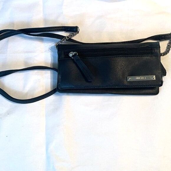 Vintage Nine West Black Wallet on a String Crossbody Bag Handbag Purse 7.5" - Picture 5 of 10